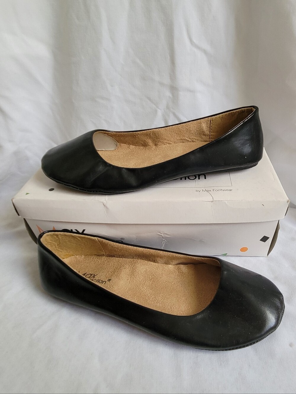 NIN Max Collection Black MAY Slip-On Ballet Flats Shoes 8
